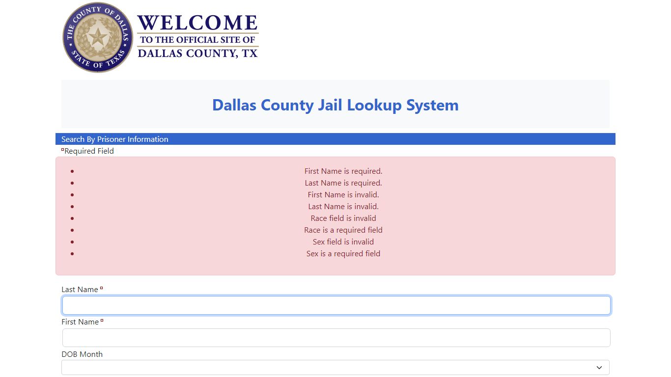 Dallas County Online Jail Search